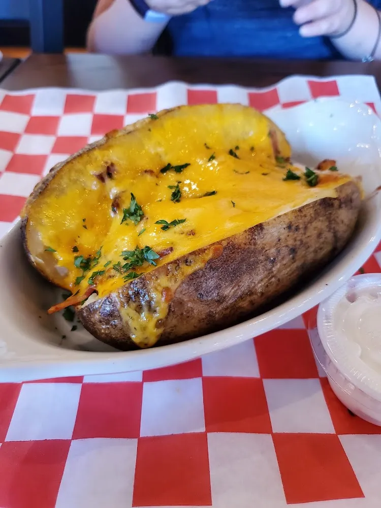 Bacon and Cheddar Stuffed Baked Potato